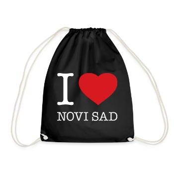J’AIME NOVI SAD - Sac de sport léger - noir - Devant