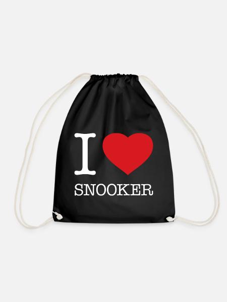 I LOVE SNOOKER - Drawstring Bag - black