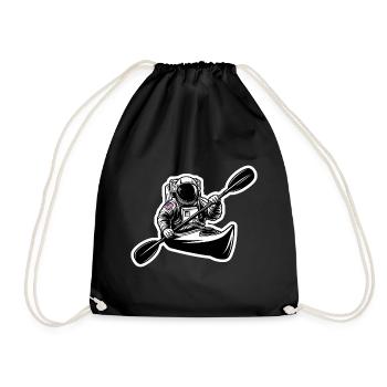 Kayak Astronaut Adventure Outdoor - Drawstring Bag - black - Front