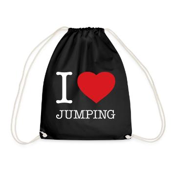 I LOVE JUMPING - Turnbeutel - Schwarz - Vorne