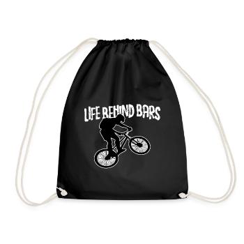 Bicycle Bicycle Lovers Life Behind Bars - Drawstring Bag - black - Front