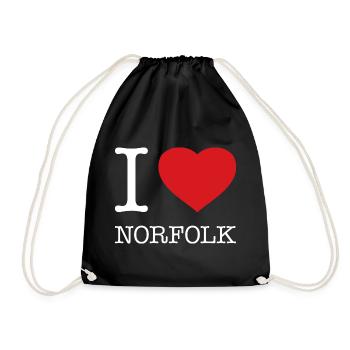 I LOVE NORFOLK - Drawstring Bag - black - Front
