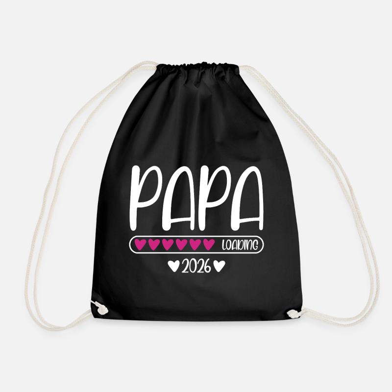 Papa 2026 loading - Turnbeutel - Schwarz