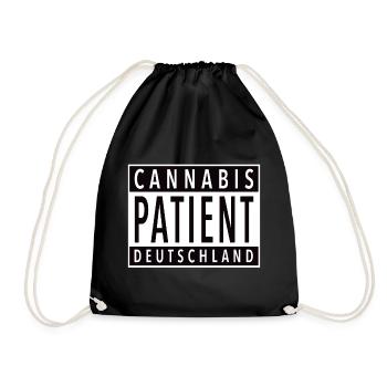 Cannabis Patient Deutschland - Turnbeutel - Schwarz - Vorne