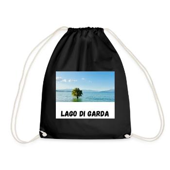 Lago di Garda design avec arbre dans l’eau - Sac de sport léger - noir - Devant