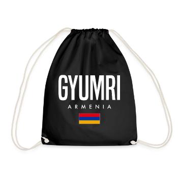 Gyumri Armenia - Drawstring Bag - black - Front