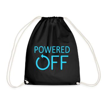 POWERED OFF Switched off and in sleep mode - Drawstring Bag - black - Front