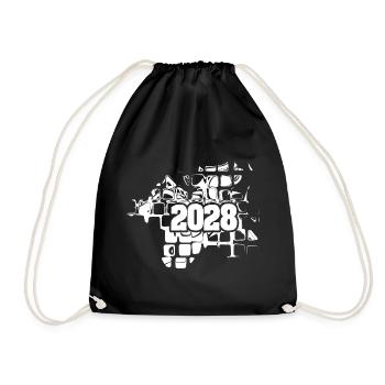 Artwork 2028 - Drawstring Bag - black - Front