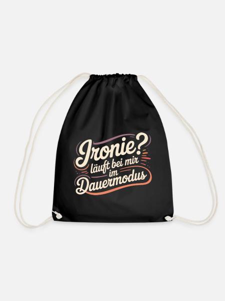 Irony? Runs in continuous mode for me - Drawstring Bag - black
