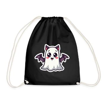 Chauve-souris fantôme d’Halloween - Sac de sport léger - noir - Devant