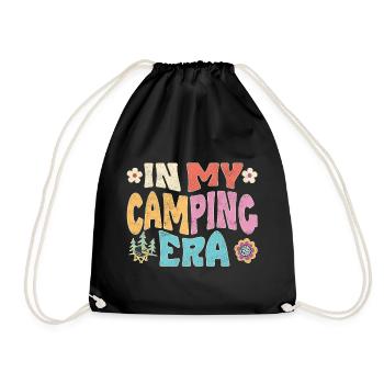 À l’époque du camping - Sac de sport léger - noir - Devant