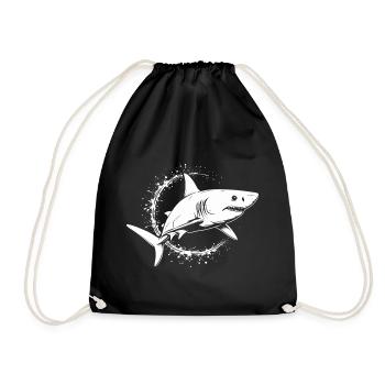 Shark Predator Ocean Predator - Drawstring Bag - black - Front