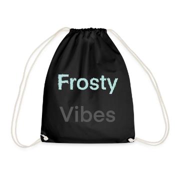 Frosty Vibes - Drawstring Bag - black - Front
