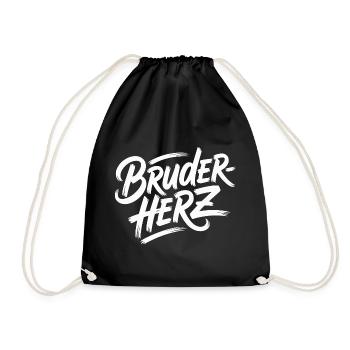 Bruderherz Brüder Großer Bro Spruch Kleiner Bruder - Turnbeutel - Schwarz - Vorne