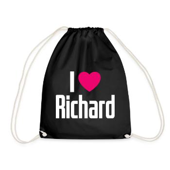 J’aime Richard Pink Heart J’aime Richard - Sac de sport léger - noir - Devant