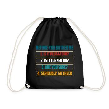 Avant que tu ne m’embêtes, vérifies techniques - Sac de sport léger - noir - Devant