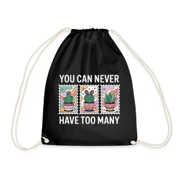 Funny Plant Succulent Cactus Collector - Drawstring Bag - black - Front