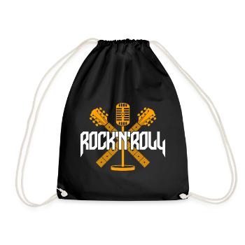 Guitares croisées du microphone RocknRoll - Sac de sport léger - noir - Devant