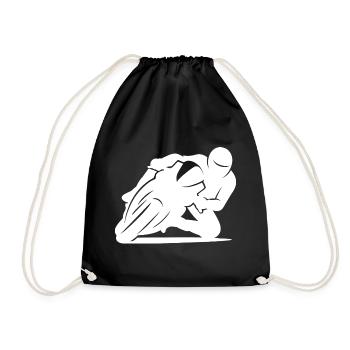 Silhouette minimaliste de moto de course - Sac de sport léger - noir - Devant