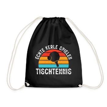 Table Tennis Outfits Table Tennis Player Gifts - Drawstring Bag - black - Front