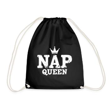 Déclaration de la Reine de la Sieste pour les lève-tard-là - Sac de sport léger - noir - Devant
