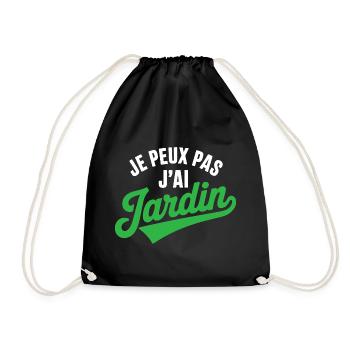I Can't I Have Garden Humor Gardening Gardener - Drawstring Bag - black - Front