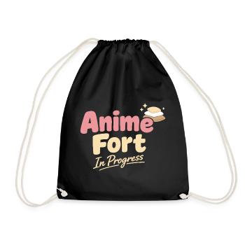 Anime-hausmensch Kuscheliger Weeb - Turnbeutel - Schwarz - Vorne