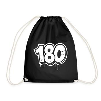 180 Darts Professional Outfit Bull's Eye - Drawstring Bag - black - Front