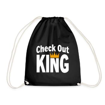 Checkout King Dart Krone Sport Outfit - Turnbeutel - Schwarz - Vorne