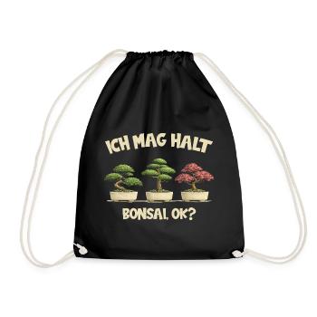 Bonsai Plants - Drawstring Bag - black - Front