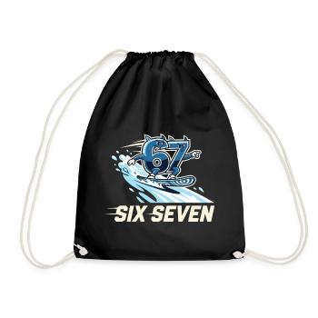 67 Meme Snowboard Winter Sports - Drawstring Bag - black - Front