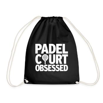 Padel Court Obsessed Leidenschaft für Sportler - Turnbeutel - Schwarz - Vorne
