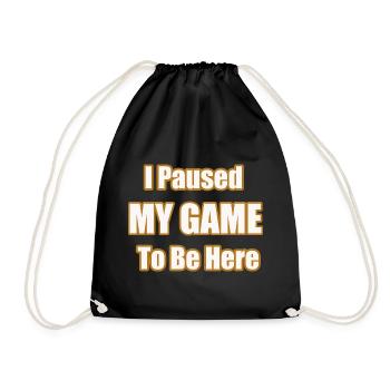 J’ai mis ma partie en pause pour être ici Déclaration drôle de joueur - Sac de sport léger - noir - Devant