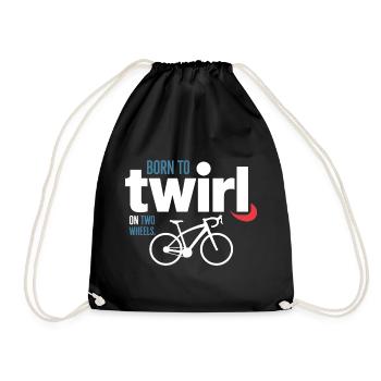 Professional Bicycle Acrobatics Elite Twirl  - Drawstring Bag - black - Front