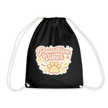 Pawsitive Vibes Paw Joy - Sac de sport léger - noir - Devant