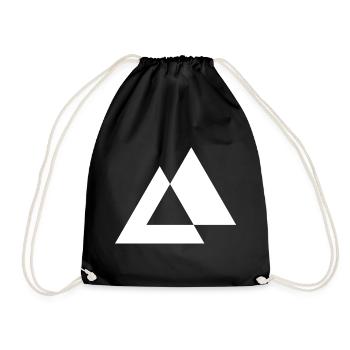 Geometric Triangles design - Drawstring Bag - black - Front