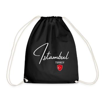 Istanbul Turquie, design élégant Istanbul - Sac de sport léger - noir - Devant