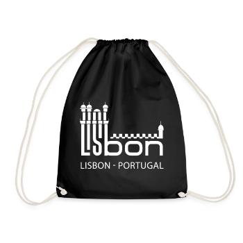 Lisbonne, Portugal, Tour de Belém, touristes portugais - Sac de sport léger - noir - Devant