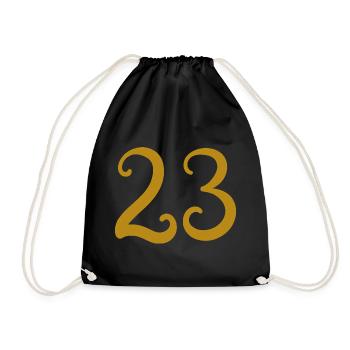 23 - Drawstring Bag - black - Front