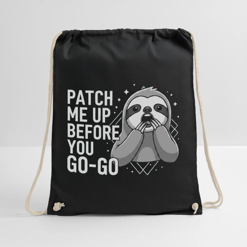 Patch Me Up Cyber Security Sloth Drawstring Bag