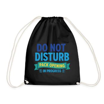Do Not Disturb Pack Opening In Progress Trading - Drawstring Bag - black - Front