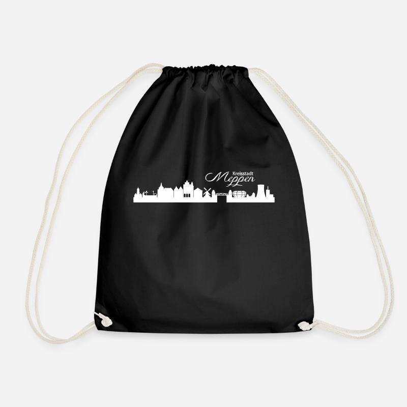 Meppener Skyline - Turnbeutel - Schwarz
