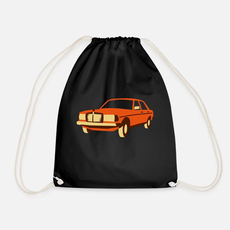 W123 Oldtimer - Turnbeutel - Schwarz