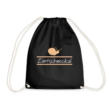 Zimtschneckal - Turnbeutel - Schwarz - Vorne