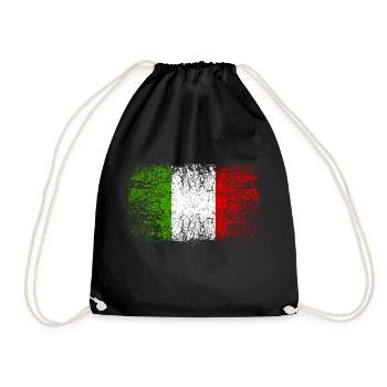 Italien 002 AllroundDesigns - Turnbeutel - Schwarz - Vorne