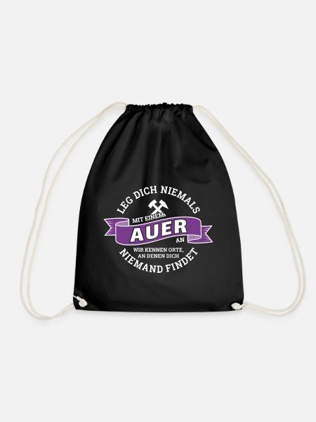 Stadt Aue Erzgebirge Fußball Aue-Shirt Geschenk - Turnbeutel - Schwarz