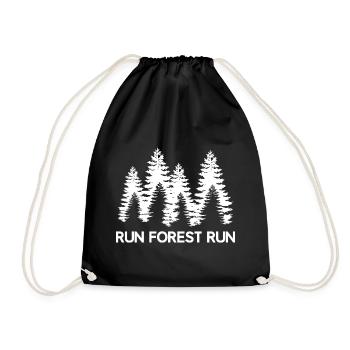Run Forest Run - Turnbeutel - Schwarz - Vorne