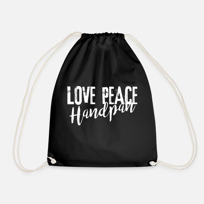 LOVE PEACE Handpan white - Turnbeutel - Schwarz