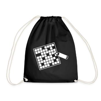 Mots croisés - Sac de sport léger - noir - Devant