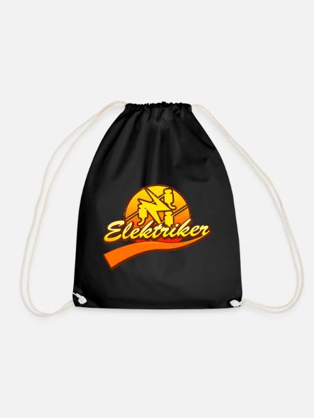 Elektriker Zunftzeichen Retro Vintage Style - Turnbeutel - Schwarz